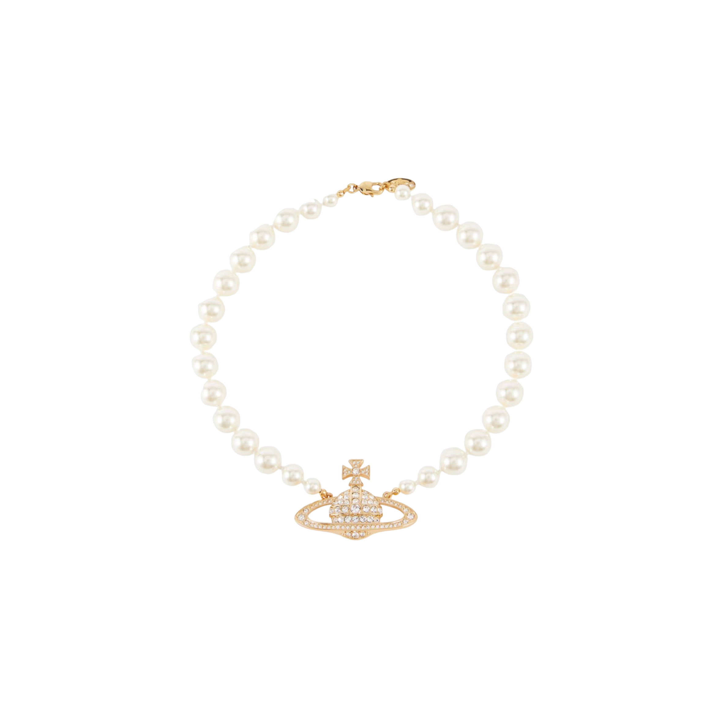 VIVIENNE WESTWOOD ONE ROW PEARL CHOKER NECKLACE 